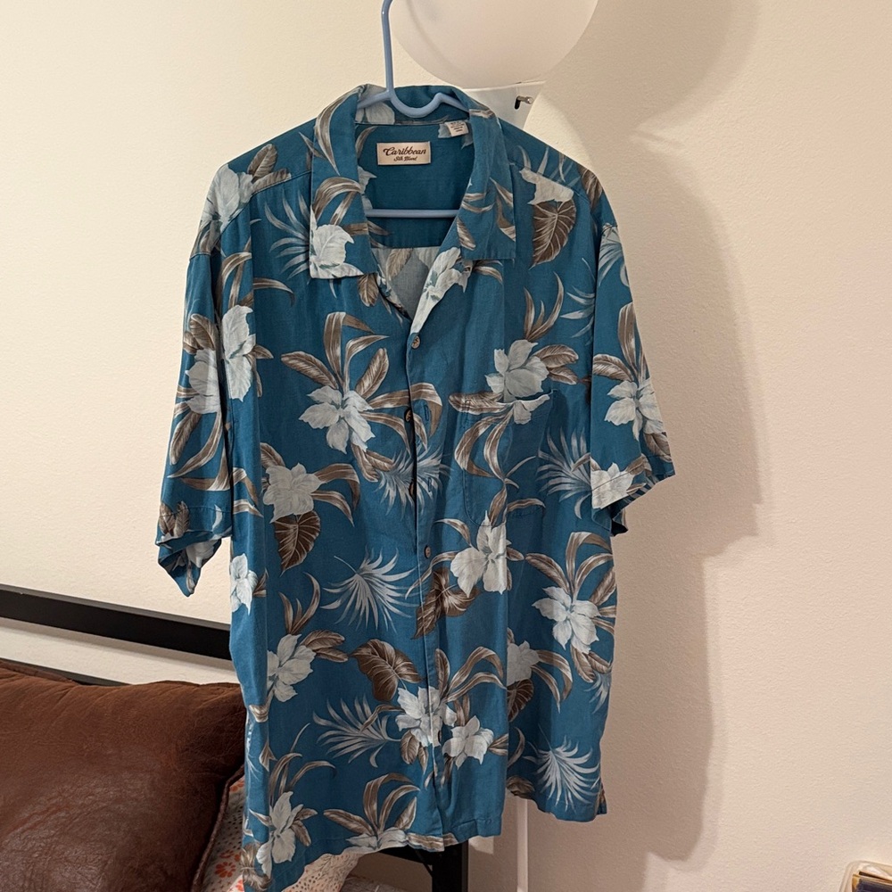 Blue Floral Men's Shirt